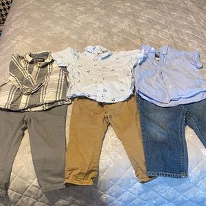 3 top and bottom outfits for toddler